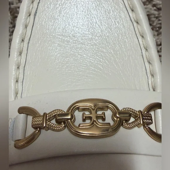 Sam Edelman Lucca Modern cream/Ivory Horse-Bit Leather Loafers Size 8 - Picture 4 of 10